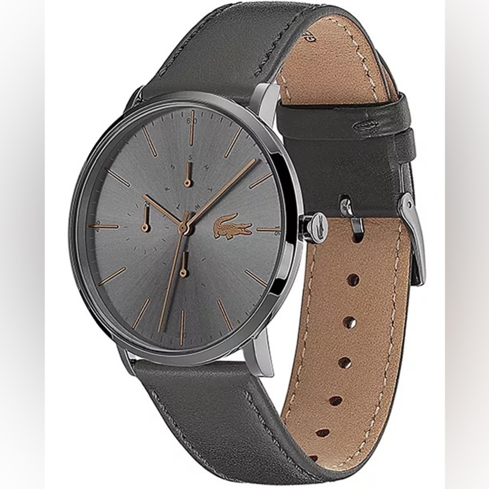 COPY - 🖤🖤Lacoste Women's Swiss Moon Gray Leather Strap Watch 40mm - Picture 2 of 5